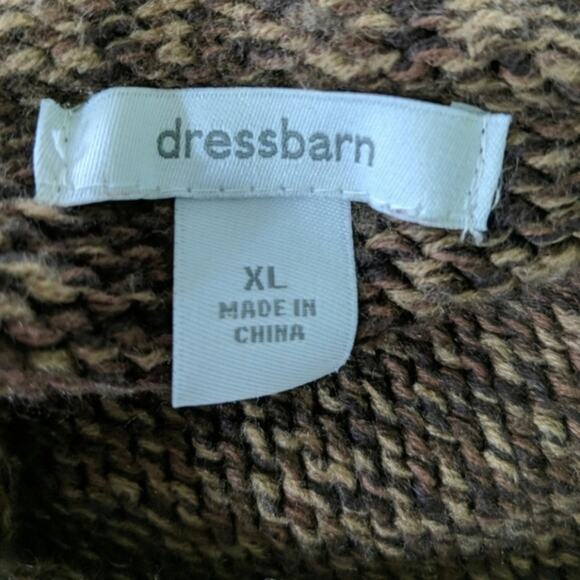 DRESS BARN Brown Marled Swing Cardigan XL - Picture 4 of 8
